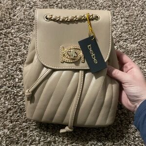 Beige Hera Small Backpack- Bebe Brand